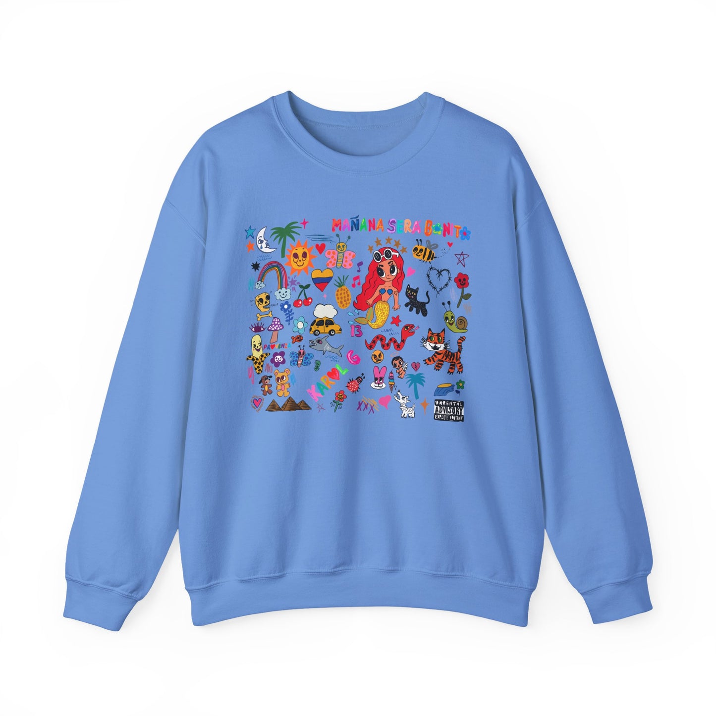 Manana Sera Bonito Crewneck, Colorful Graphic Crewneck Sweatshirt, Fun Style Sweater, Gift for Friends, Cozy Casual Top,Unisex Fashion