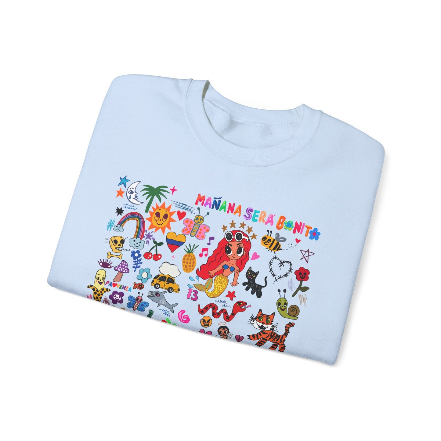 Manana Sera Bonito Crewneck, Colorful Graphic Crewneck Sweatshirt, Fun Style Sweater, Gift for Friends, Cozy Casual Top,Unisex Fashion