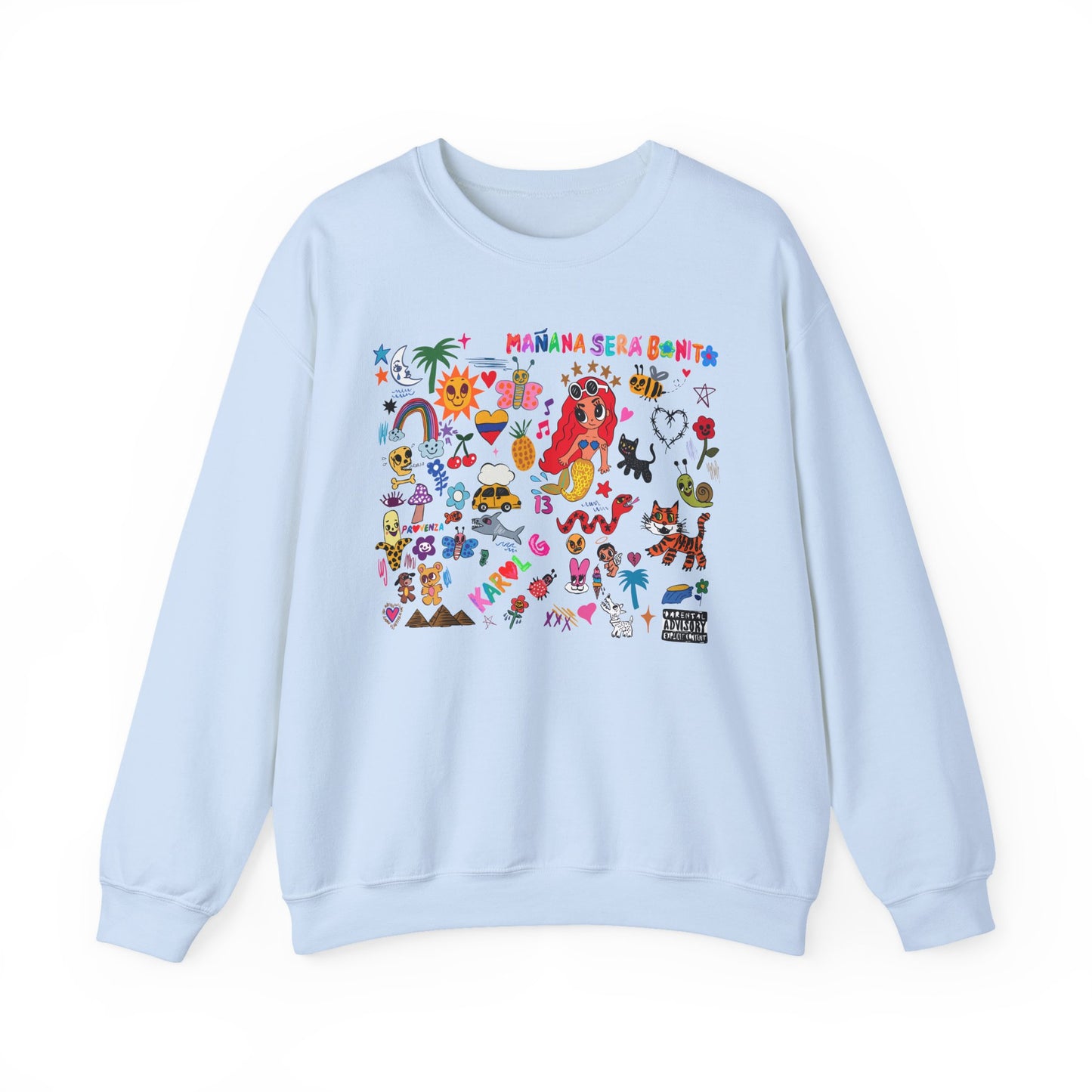 Manana Sera Bonito Crewneck, Colorful Graphic Crewneck Sweatshirt, Fun Style Sweater, Gift for Friends, Cozy Casual Top,Unisex Fashion