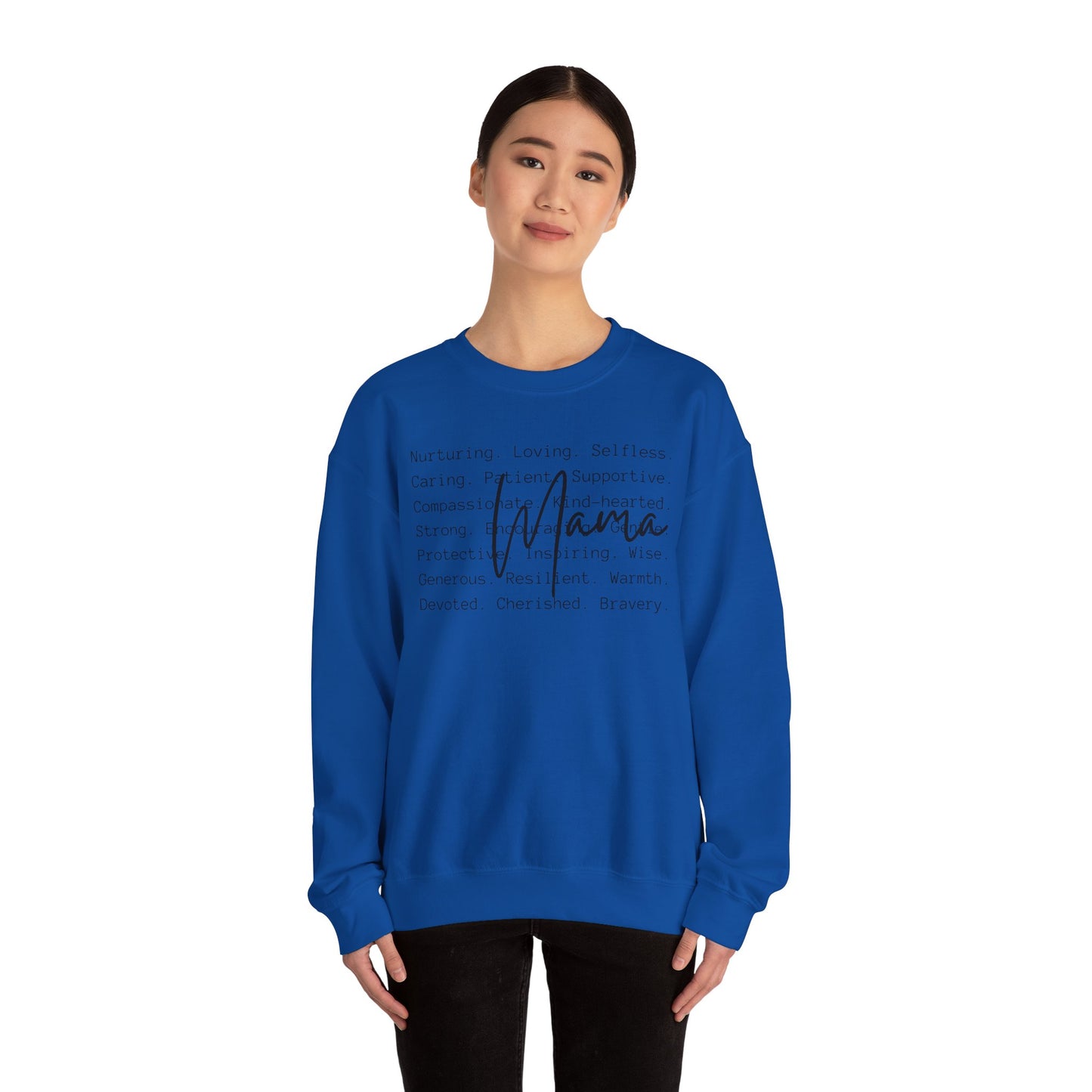 Mama Inspirational Message Sweatshirt, Cozy Unisex Crewneck for Gifts, Self-Care Appreciation, Motivational Apparel, Comfort Wear