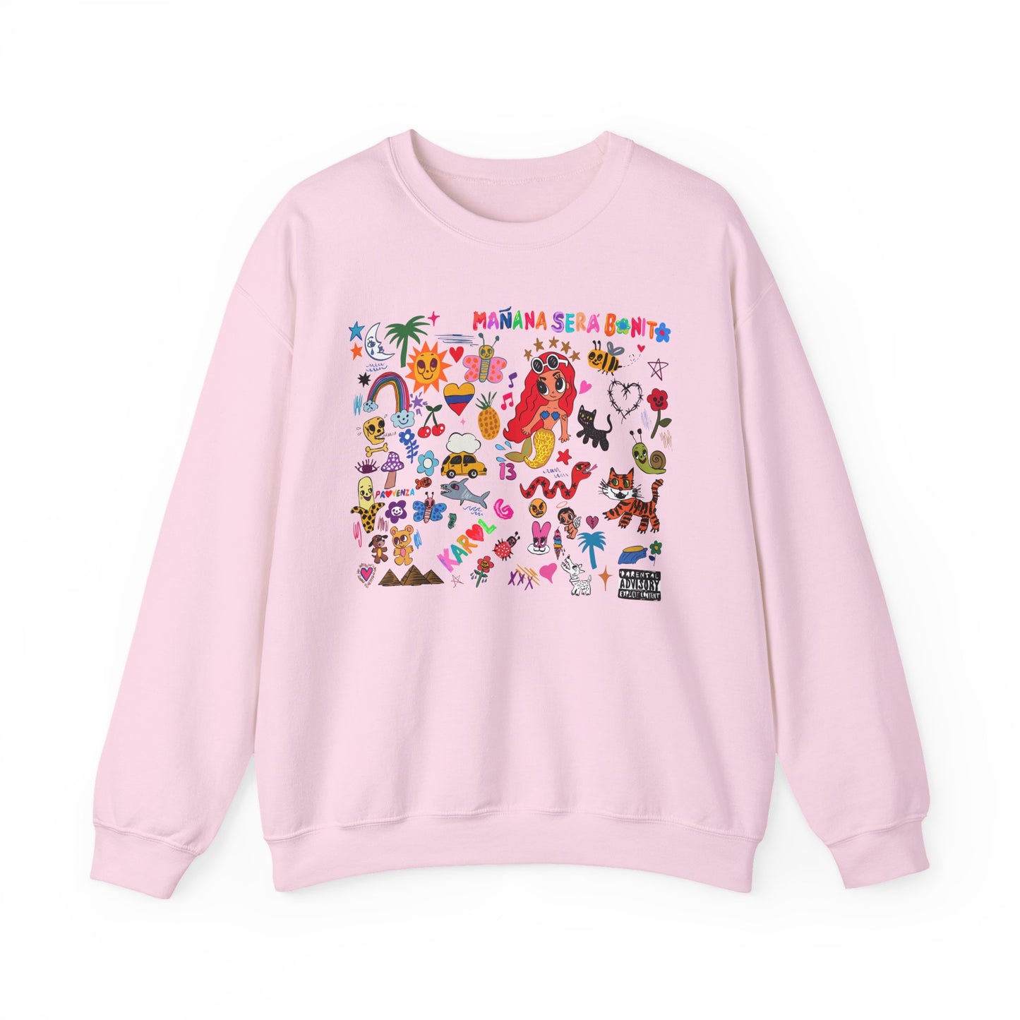 Manana Sera Bonito Crewneck, Colorful Graphic Crewneck Sweatshirt, Fun Style Sweater, Gift for Friends, Cozy Casual Top,Unisex Fashion