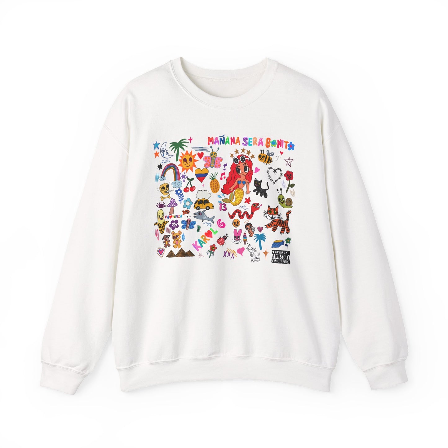 Manana Sera Bonito Crewneck, Colorful Graphic Crewneck Sweatshirt, Fun Style Sweater, Gift for Friends, Cozy Casual Top,Unisex Fashion