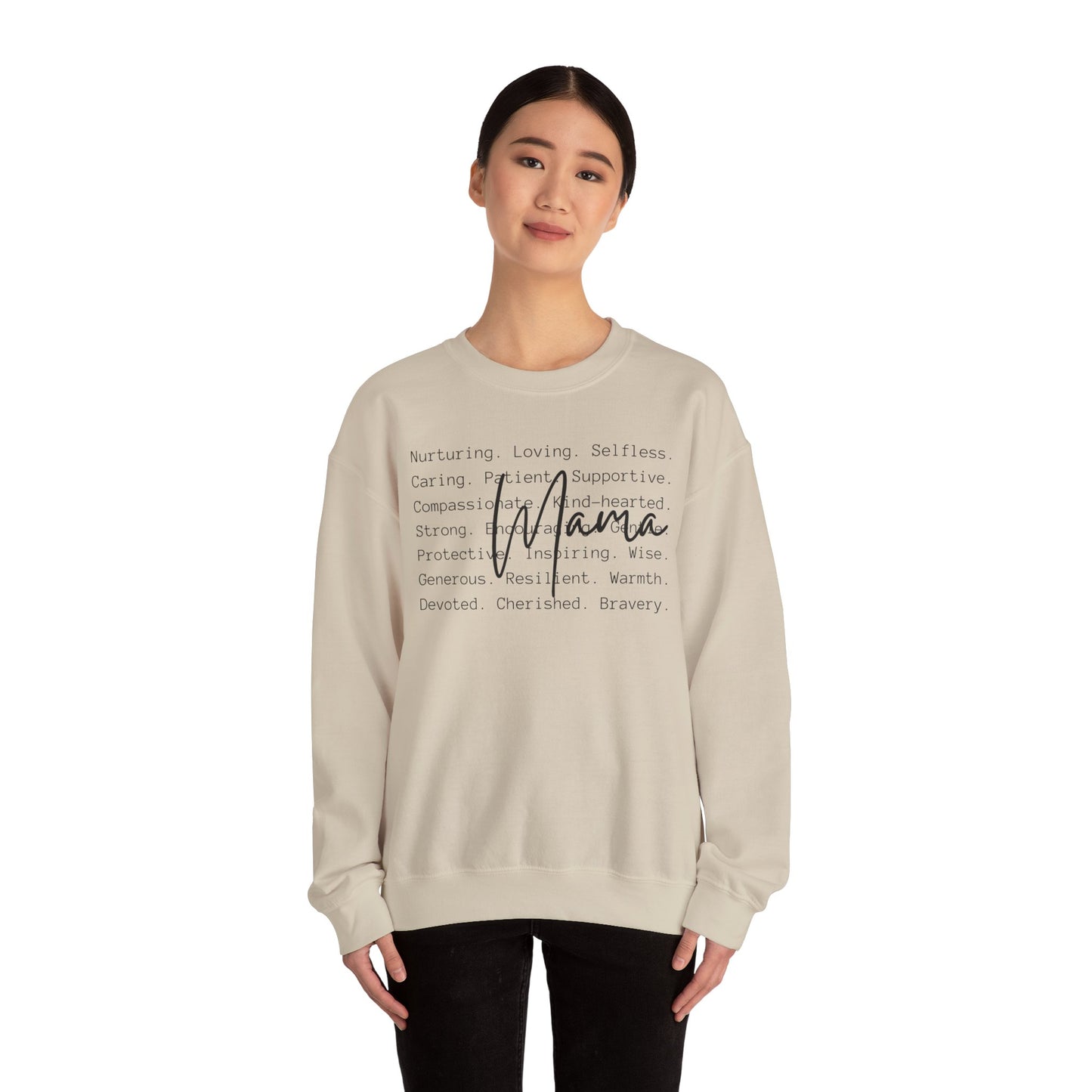 Mama Inspirational Message Sweatshirt, Cozy Unisex Crewneck for Gifts, Self-Care Appreciation, Motivational Apparel, Comfort Wear