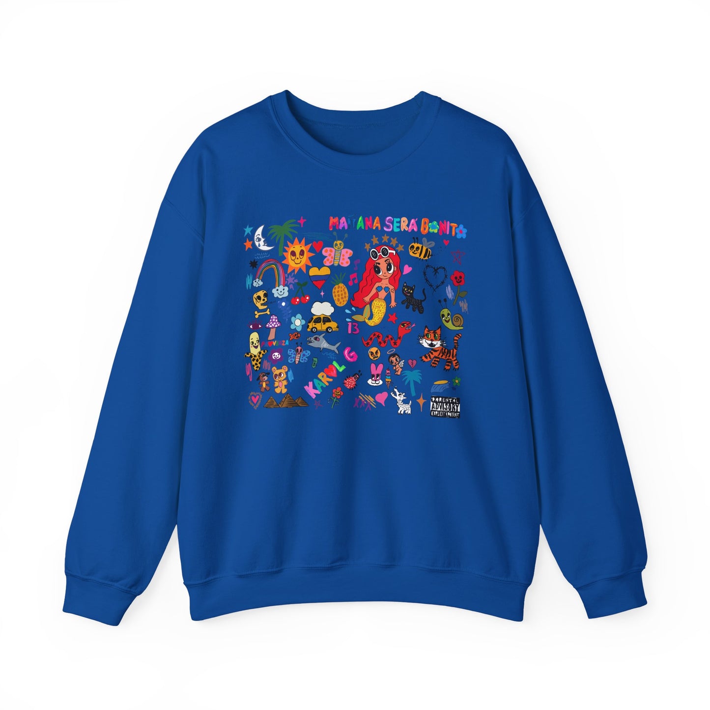 Manana Sera Bonito Crewneck, Colorful Graphic Crewneck Sweatshirt, Fun Style Sweater, Gift for Friends, Cozy Casual Top,Unisex Fashion