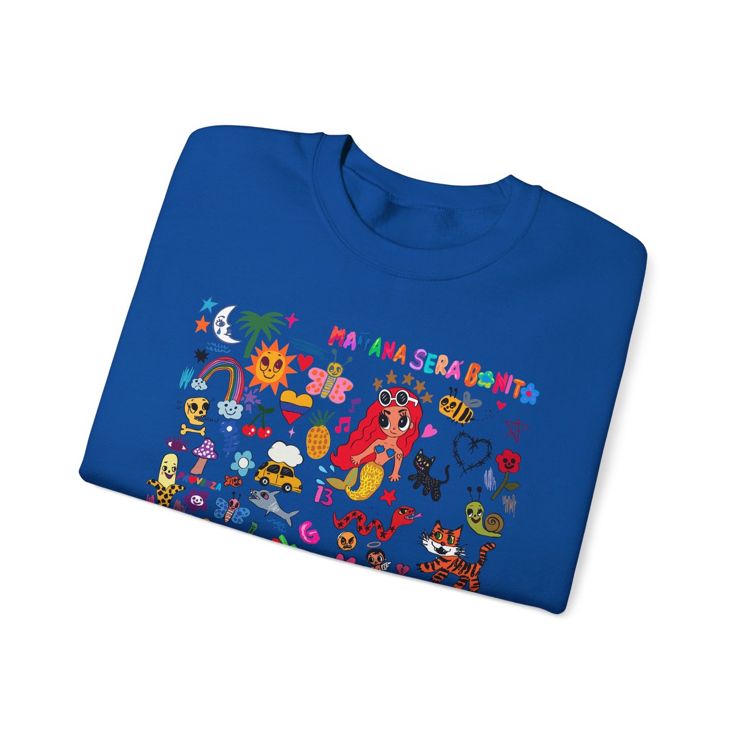 Manana Sera Bonito Crewneck, Colorful Graphic Crewneck Sweatshirt, Fun Style Sweater, Gift for Friends, Cozy Casual Top,Unisex Fashion