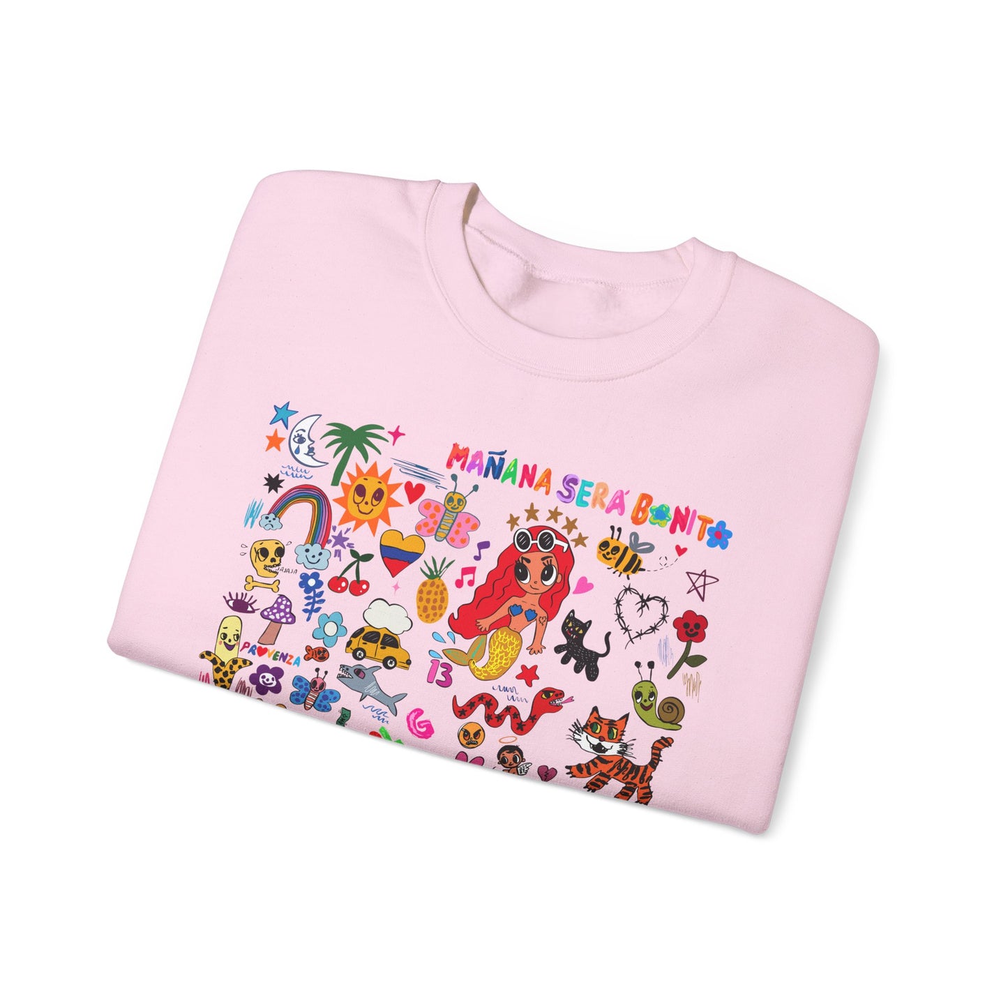 Manana Sera Bonito Crewneck, Colorful Graphic Crewneck Sweatshirt, Fun Style Sweater, Gift for Friends, Cozy Casual Top,Unisex Fashion