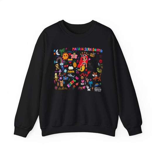 Manana Sera Bonito Crewneck, Colorful Graphic Crewneck Sweatshirt, Fun Style Sweater, Gift for Friends, Cozy Casual Top,Unisex Fashion