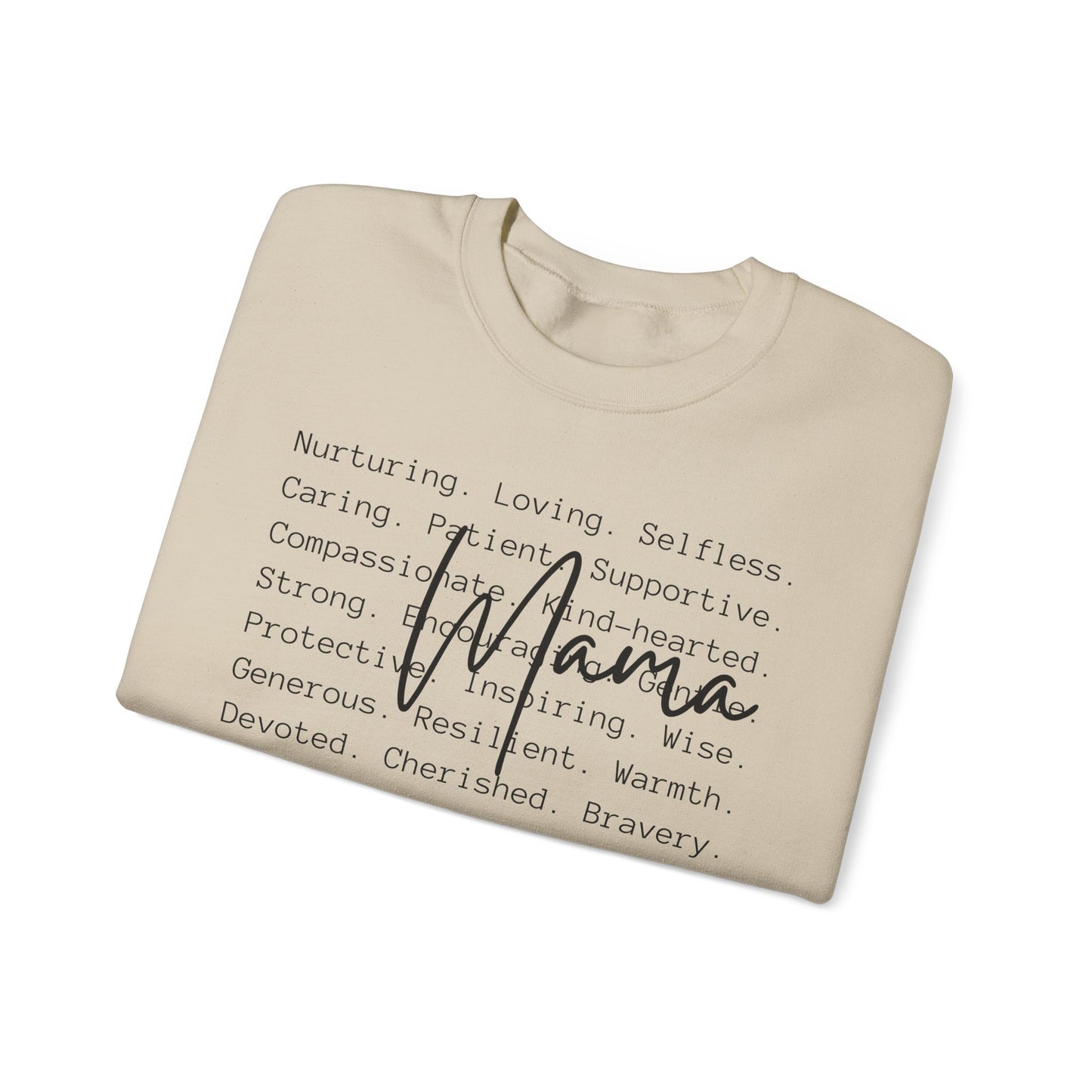 Mama Inspirational Message Sweatshirt, Cozy Unisex Crewneck for Gifts, Self-Care Appreciation, Motivational Apparel, Comfort Wear